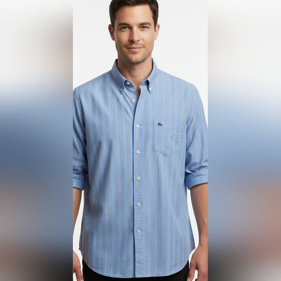 Burberry - Casual/Dress Button Down - Size Large - Like New Condition - Picture 1 of 6